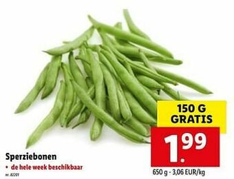 Lidl Sperziebonen aanbieding