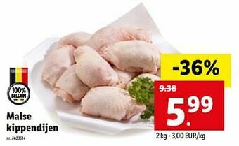 Lidl Malse kippendijen aanbieding