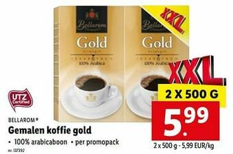 Lidl Gemalen koffie gold aanbieding