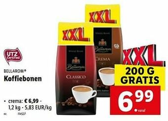 Lidl Koffiebonen crema aanbieding