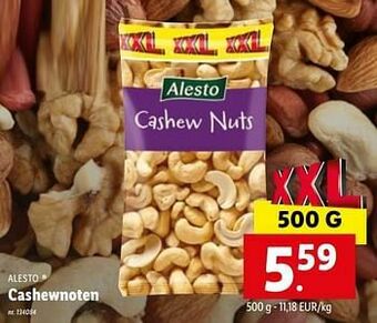Lidl Cashewnoten aanbieding