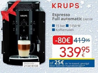 Eldi Krups Espresso Full automatic aanbieding