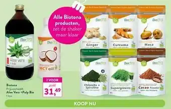 Holland & Barrett Aloe vera +pulp bio aanbieding