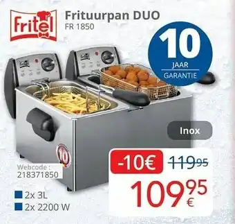 Eldi Fritel Frituurpan Duo 2x3L aanbieding