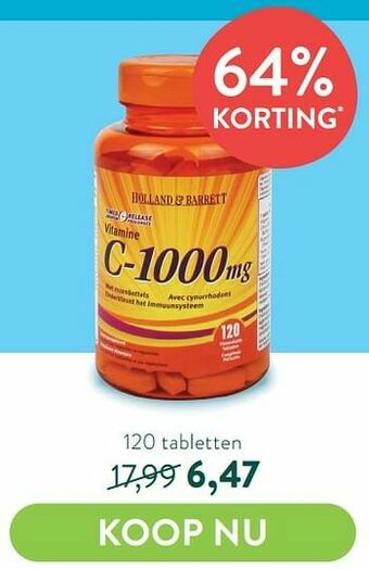 Holland & Barrett Vitamine c-1000mg aanbieding