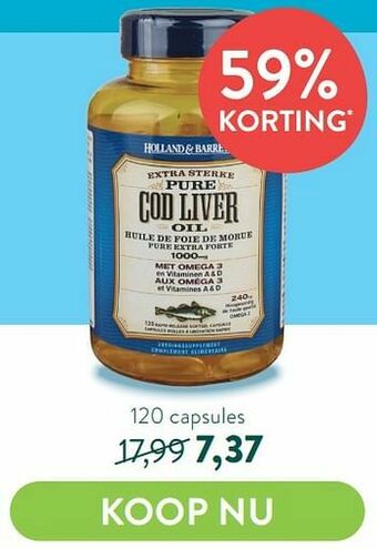 Holland & Barrett Cod liver oil aanbieding