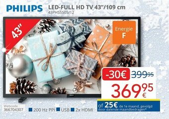 Eldi Philips LED-Full HD TV 43"/109cm aanbieding