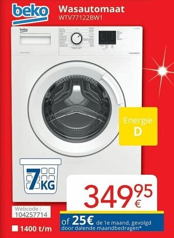 Eldi Beko Wasautomaat aanbieding