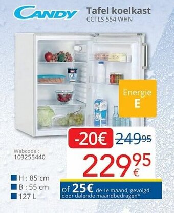 Eldi Candy Tafel koelkast aanbieding