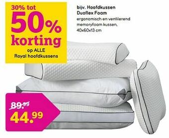 Leen Bakker Hoofdkussen duoflex foam aanbieding