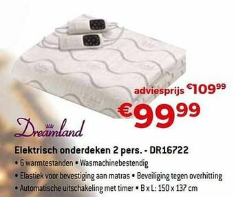 Dreamland elektrisch onderdeken 2 pers. - dr16722
