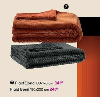 Leen Bakker Plaid ilona aanbieding