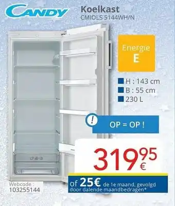 Eldi Candy Koelkast 230L aanbieding