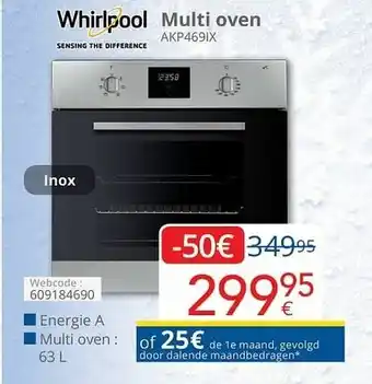 Eldi Whirlpool Multi oven 63L aanbieding