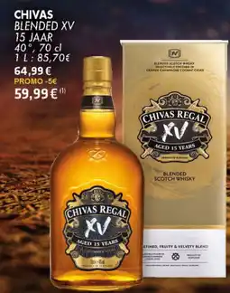 Cora Chivas blended xv 15 jaar aanbieding