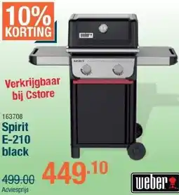 Cevo Weber spirit E-210 black aanbieding