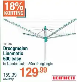 Cevo Leifheit droogmolen linomatic 500 easy aanbieding