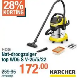 Cevo Karcher nat-droogzuiger top WD5 S V-25/5/22 aanbieding