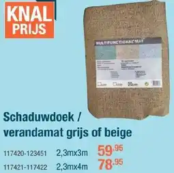 Cevo Schaduwdoek / verandamat grijs of beige aanbieding