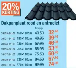 Cevo Dakpanplaat rood en antraciet aanbieding