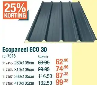 Cevo Ecopaneel ECO 30 ral 7016 aanbieding