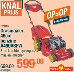 Cevo Wolf garten grasmaaier 46cm benzine A460ASPW aanbieding