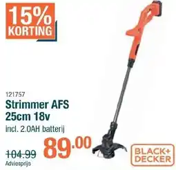 Cevo Black+ decker strimmer AFS 25cm 18v aanbieding