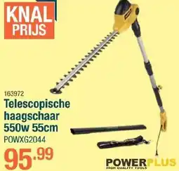 Cevo Powerplus telescopische haagschaar 550w 55cm POWXG2044 aanbieding