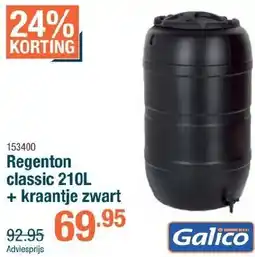 Cevo Galico regenton classic + kraantje zwart aanbieding