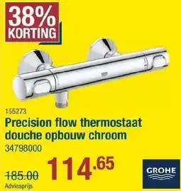 Cevo Grohe precision flow thermostaat douche opbouw chroom aanbieding