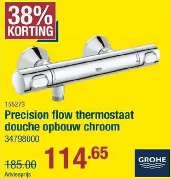 Cevo Grohe precision flow thermostaat douche opbouw chroom aanbieding