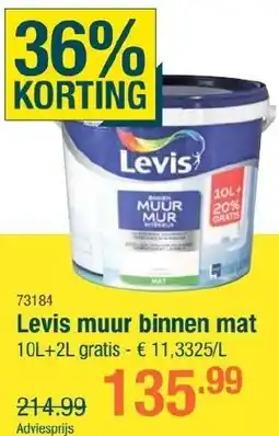 Cevo Levis muur binnen mat aanbieding