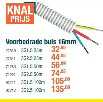 Cevo Voorbedrade buis 16mm aanbieding