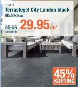 Cevo Terrastegel City London black aanbieding
