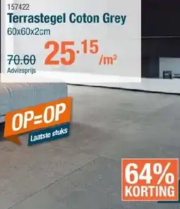 Terrastegel Coton Grey