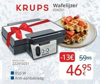 Eldi Krups Wafelijzer aanbieding