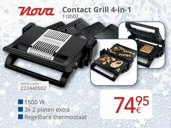 Eldi Nova Contact Grill 4-in-1 aanbieding