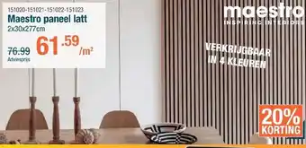 Cevo Maestro paneel latt aanbieding