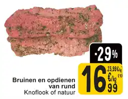 Cora Bruinen en opdienen van rund aanbieding
