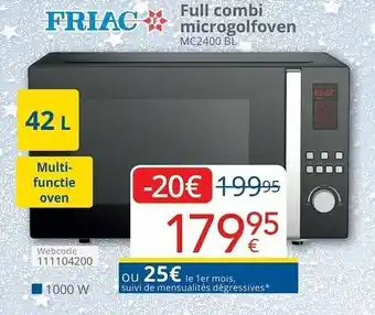 Eldi Friac Full combi microgolfoven 43L aanbieding