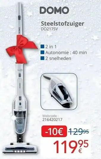 Eldi Domo Steelstofzuiger aanbieding