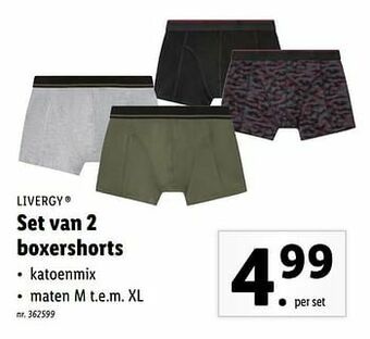 Lidl Set van 2 boxershorts aanbieding