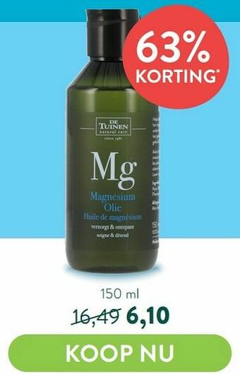 Holland & Barrett Magnesium olie aanbieding