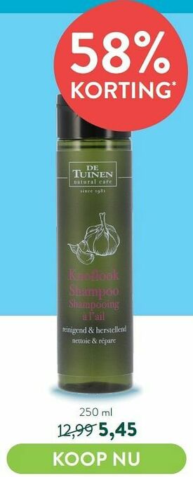 Holland & Barrett Knoflook shampoo aanbieding