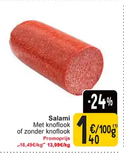 Cora Salami aanbieding