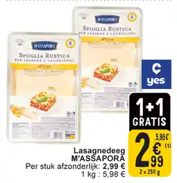 Cora M'assapora Lasagnedeeg aanbieding