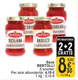 Cora Saus Bertolli aanbieding