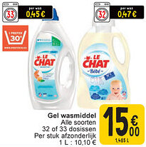 Cora Le Chat Gel Wasmiddel aanbieding