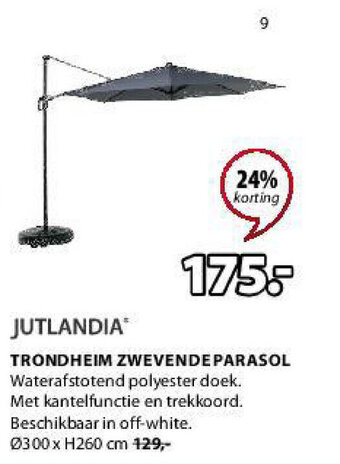 Jysk Trondheim Zwevende Parasol aanbieding