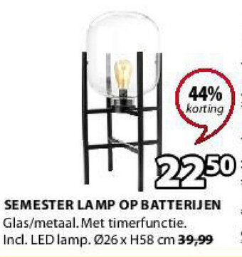 Jysk Semester Lamp Op Batterijen aanbieding